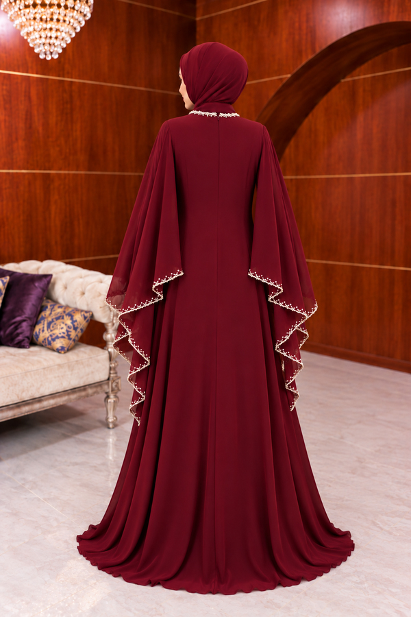 Arlen Tasarım Abiye - Bordo