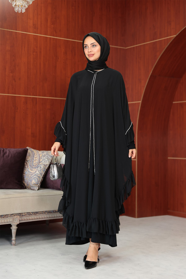 Bukre Tasarım Abaya - Siyah