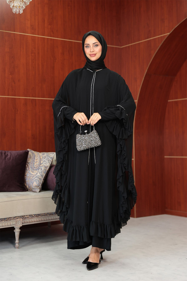 Bukre Tasarım Abaya - Siyah
