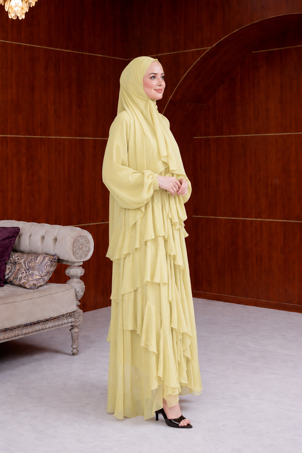 Damla Şifon Abiye - Sarı