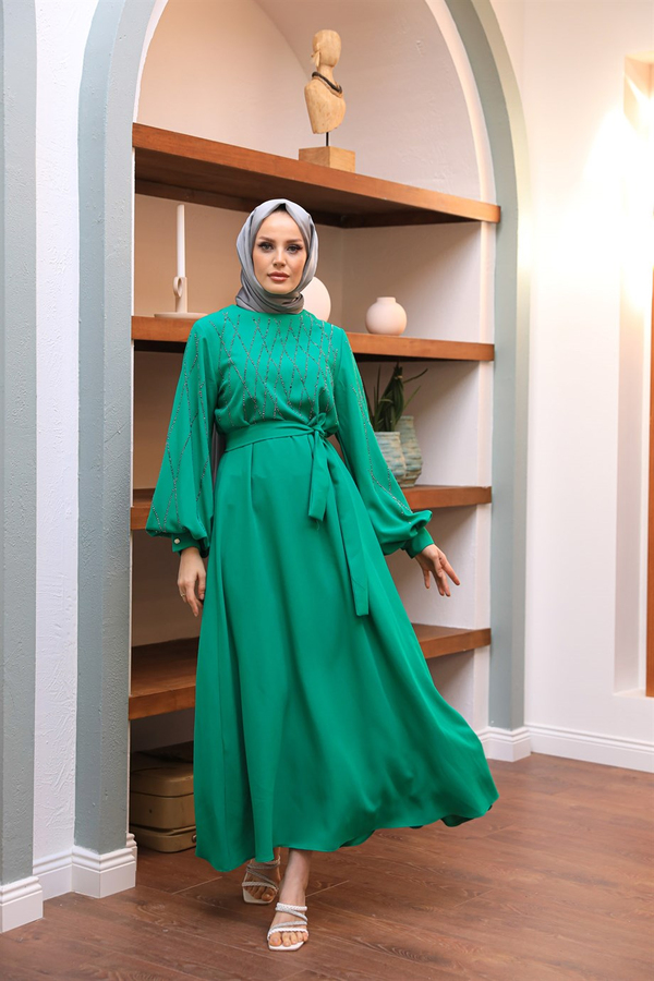 Damla Taş Abiye - Yeşil