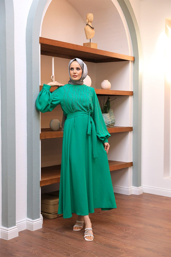 Damla Taş Abiye - Yeşil