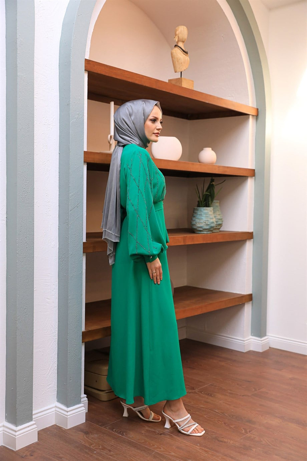 Damla Taş Abiye - Yeşil
