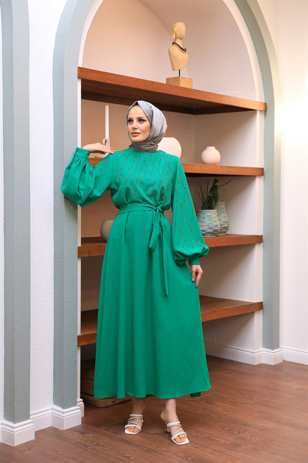 Damla Taş Abiye - Yeşil
