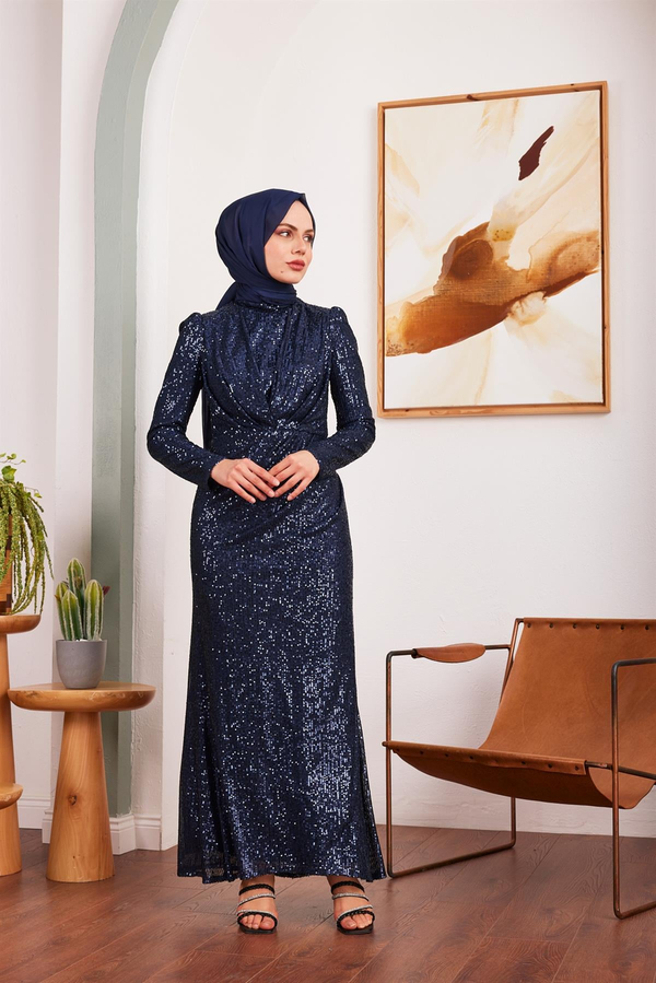 Derya Payet Abiye - Lacivert