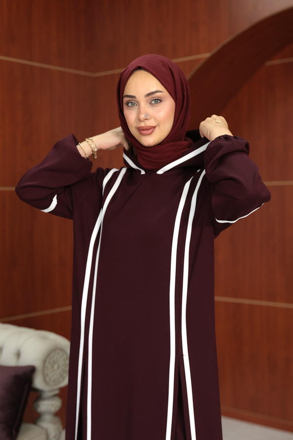 Ece Tasarım Pantolonlu Takım - Bordo