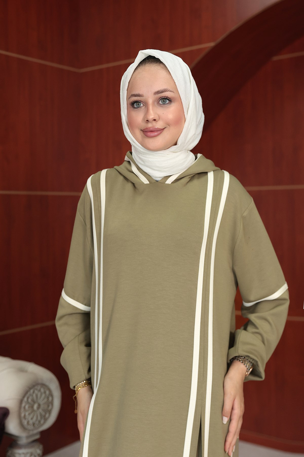 Ece Tasarım Pantolonlu Takım - Haki