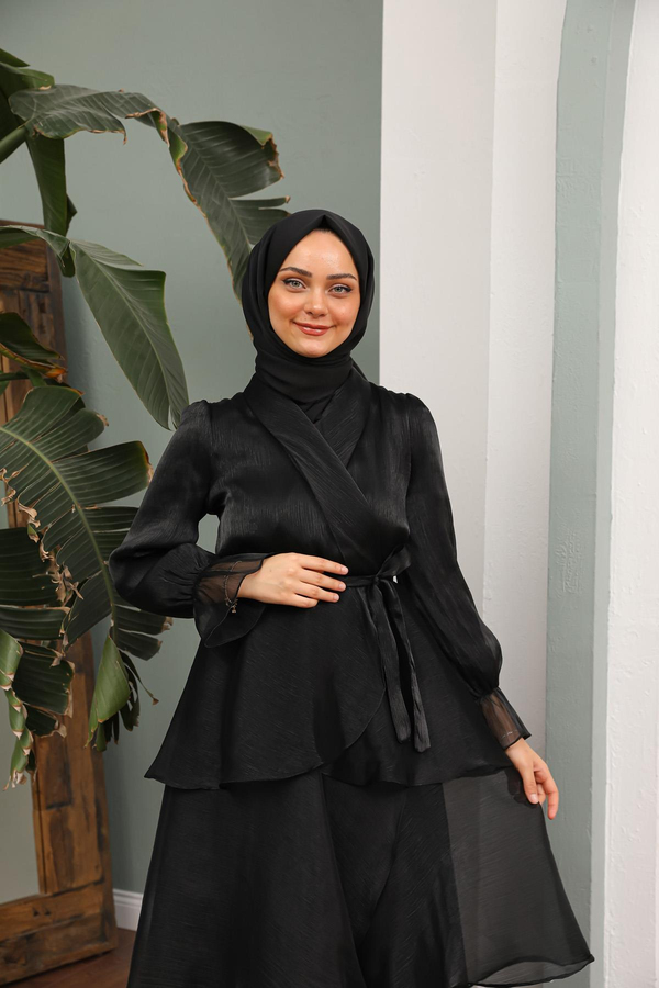 Efsa Kat Kat Abiye - Siyah