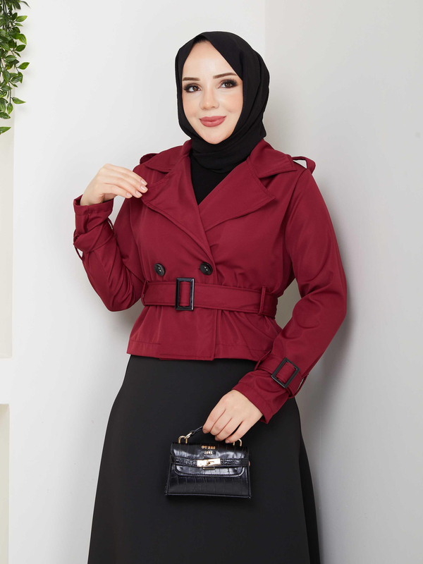 Elif Trençkot - Bordo