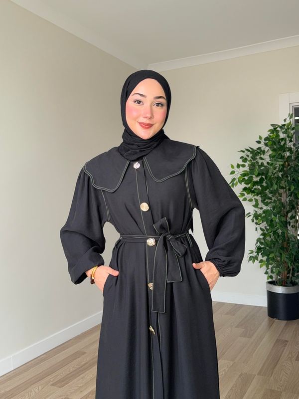 Emnora Kot Elbise - Siyah