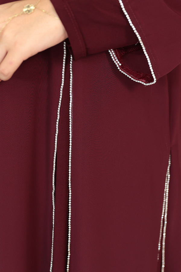 Ezgi Tasarım Abaya - Bordo