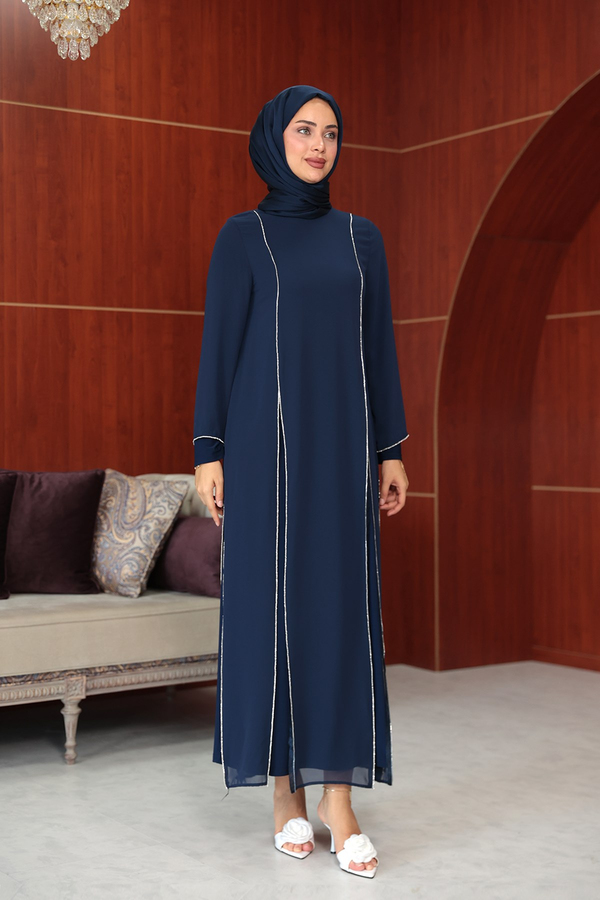 Ezgi Tasarım Abaya - Lacivert