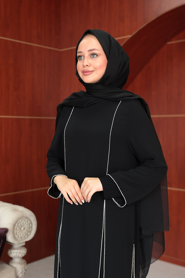 Ezgi Tasarım Abaya - Siyah