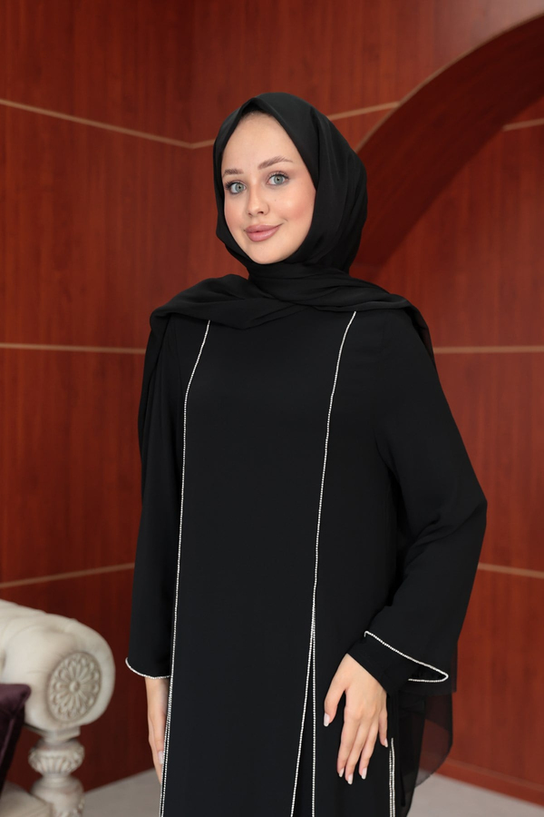 Ezgi Tasarım Abaya - Siyah