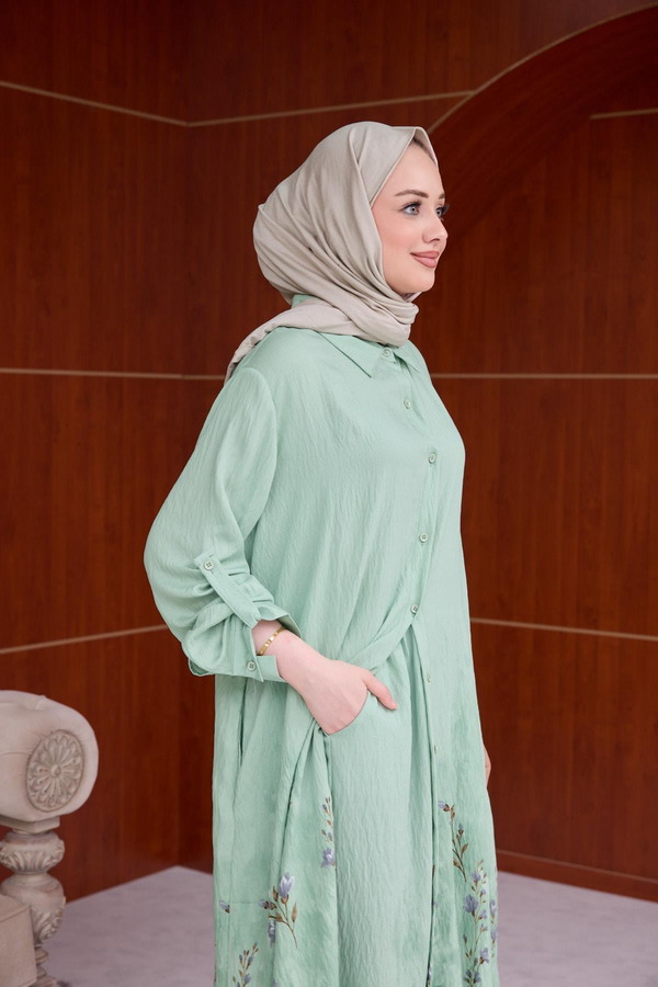 Gökçe Pantolonlu Takım - Mint Yeşil