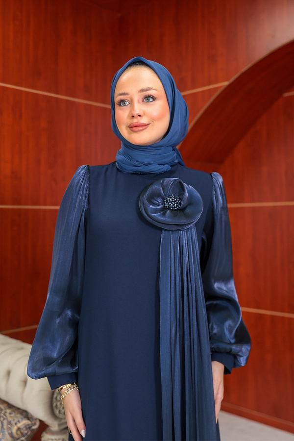 Gülpembe Tasarım Abiye - Lacivert