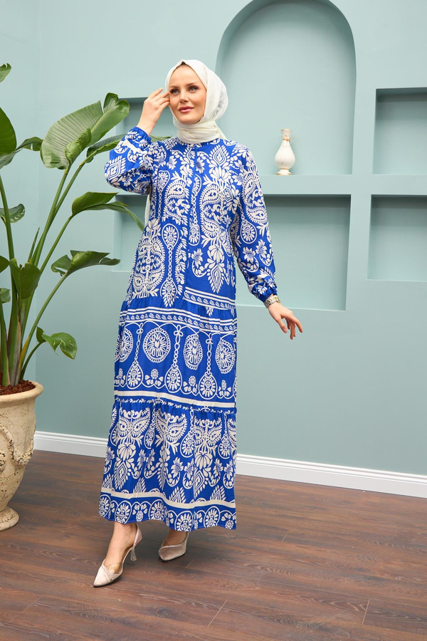 Handan Elbise - Saks Mavi