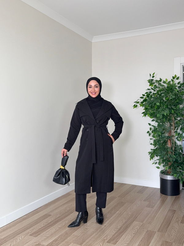 Lamia Trençkot - Siyah