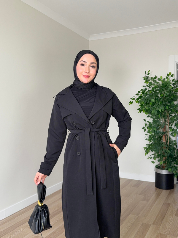 Lamia Trençkot - Siyah