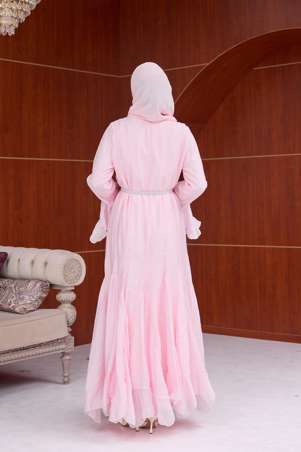 Mercan İthal Elbise - Pembe
