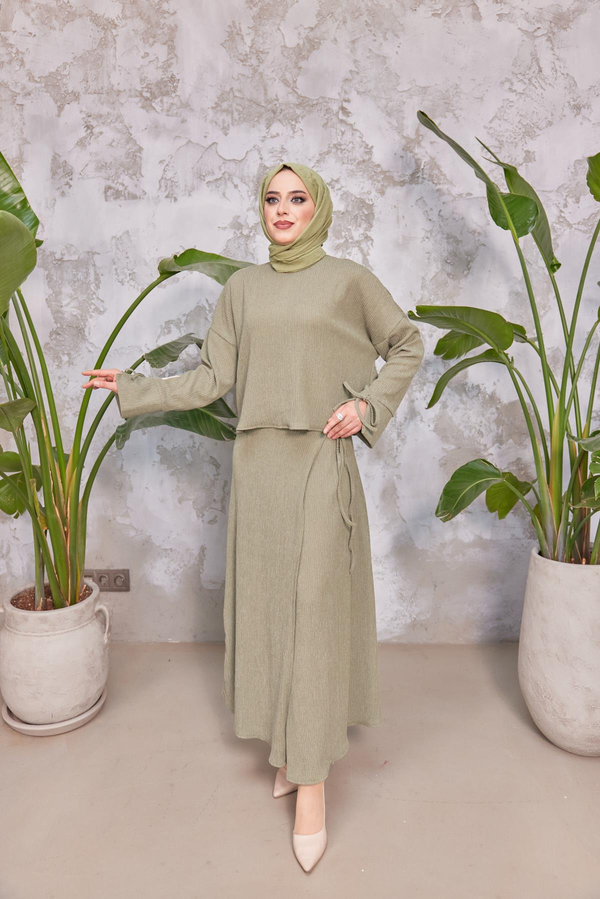 Mısra Etekli Takım - Yeşil