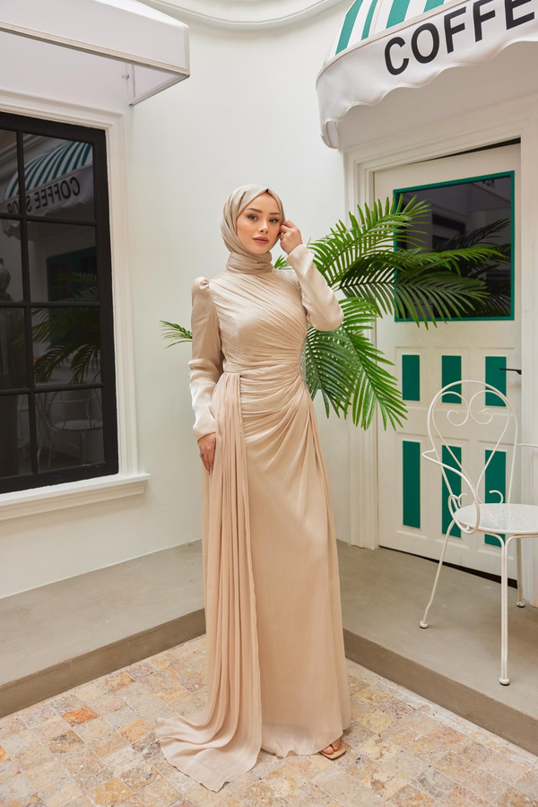 Özlem Taş Abiye - Krem