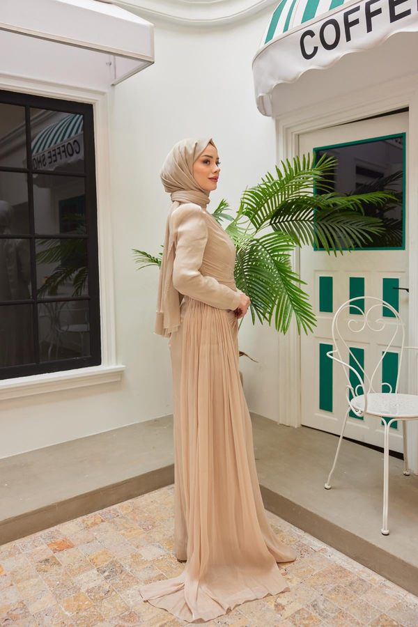 Özlem Taş Abiye - Krem