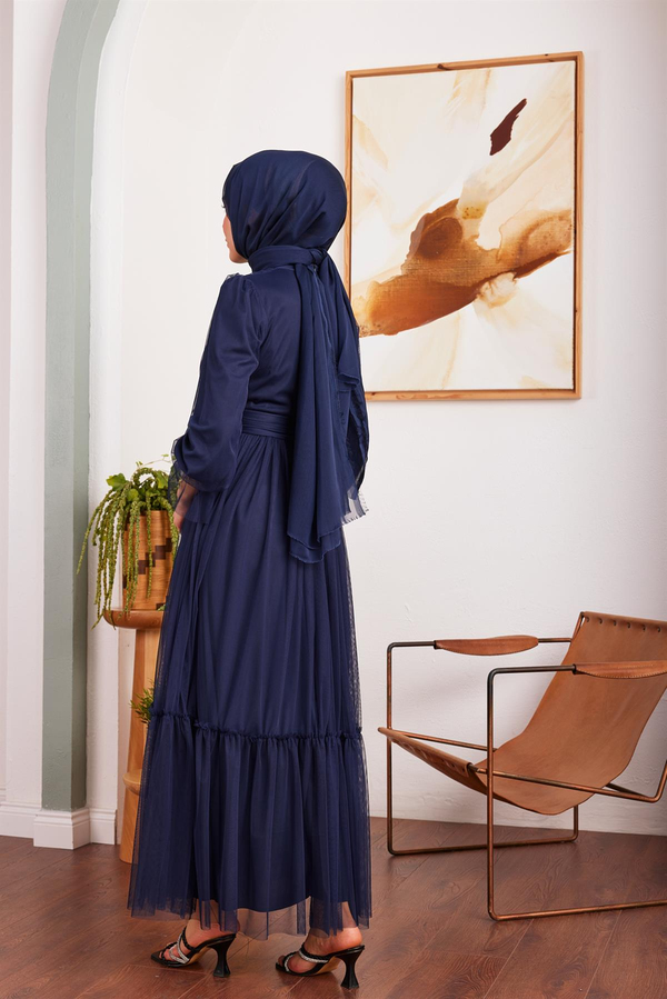 Özlem Tül Abiye - Lacivert