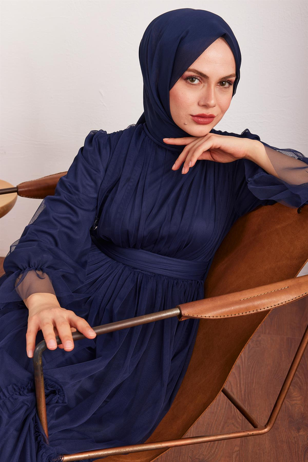 Özlem Tül Abiye - Lacivert