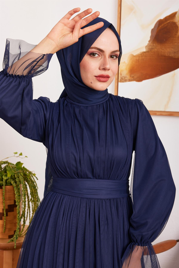Özlem Tül Abiye - Lacivert