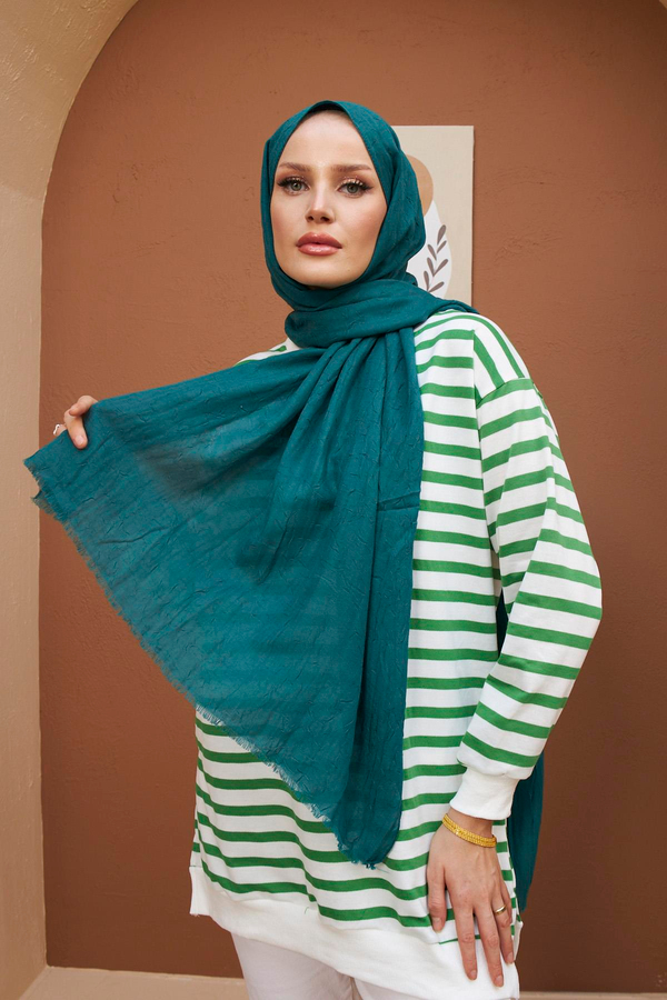 Renkli Sweatshirt - Yeşil