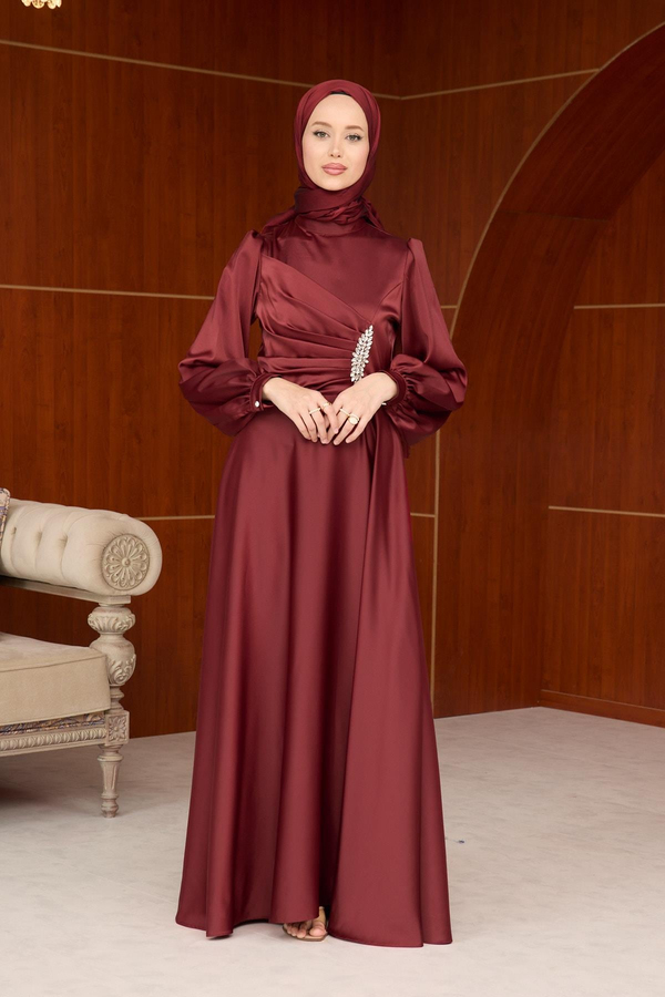 Simla Abiye - Bordo