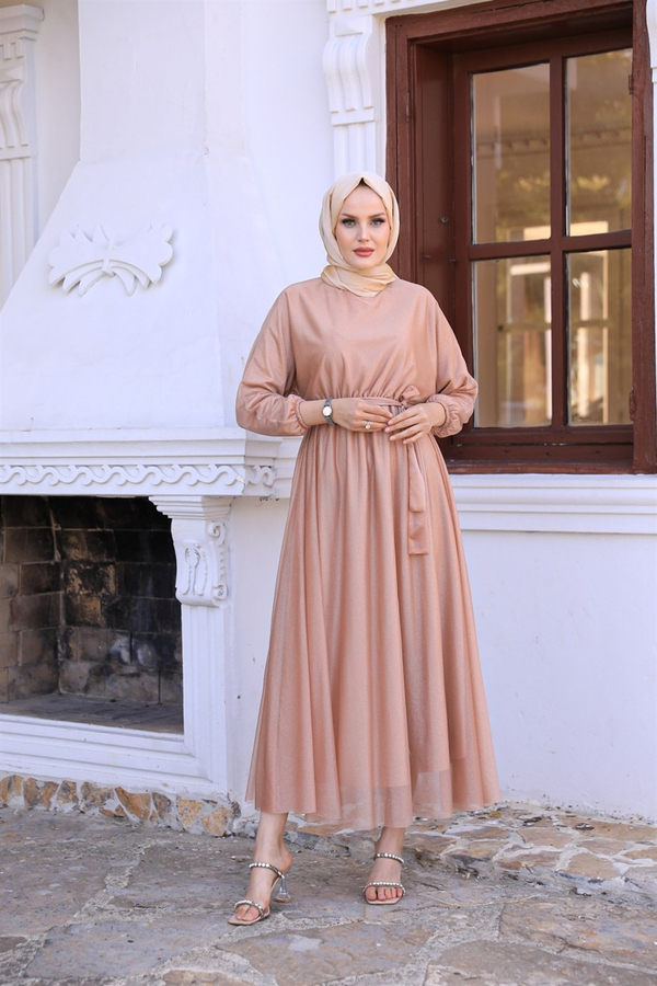 Simli Kemerli Abiye - Somon