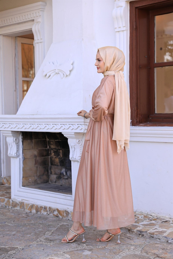 Simli Kemerli Abiye - Somon