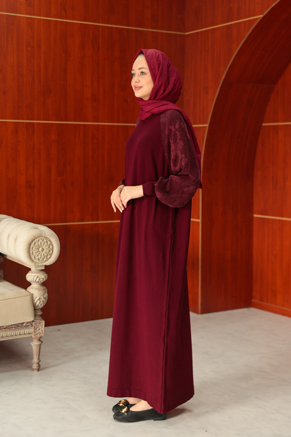 Zeynep Tasarım Elbise - Bordo