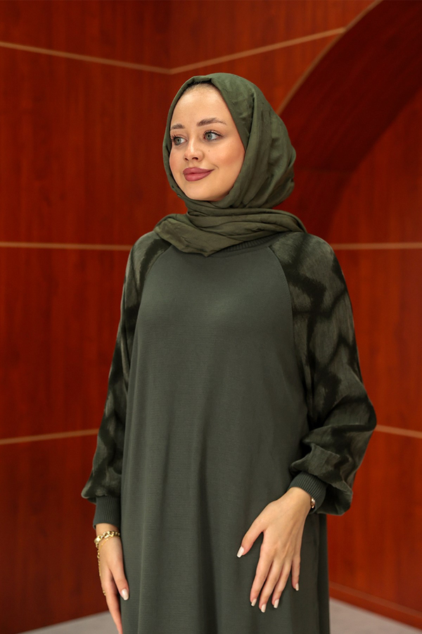 Zeynep Tasarım Elbise - Haki