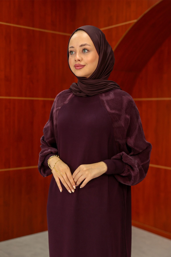 Zeynep Tasarım Elbise - Mürdüm