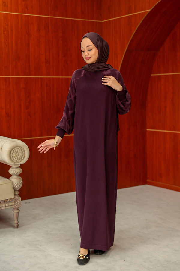 Zeynep Tasarım Elbise - Mürdüm