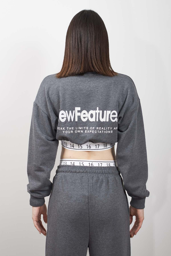 Antrasit Bant Detaylı Sweatshirt