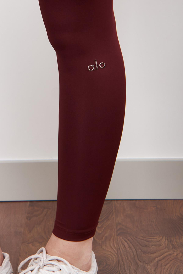 Bordo Yazı Detaylı Tayt
