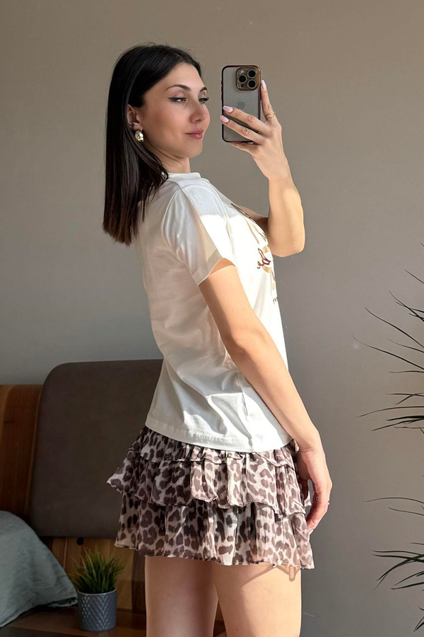 Ekru Dream Nakışlı T Shirt