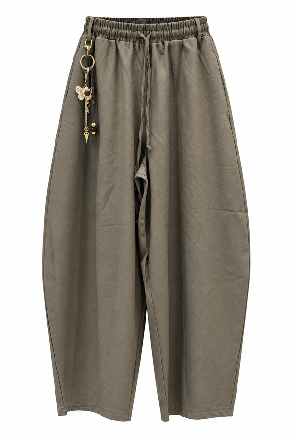 Haki Charmlı Pantolon