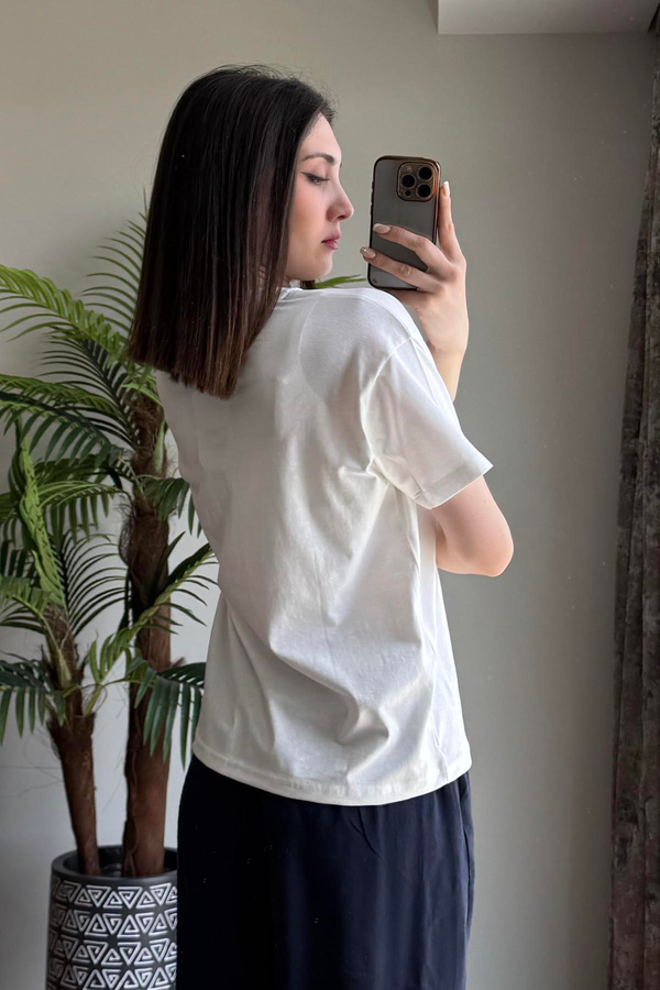 Mavi Love Çiçek Baskılı T Shirt