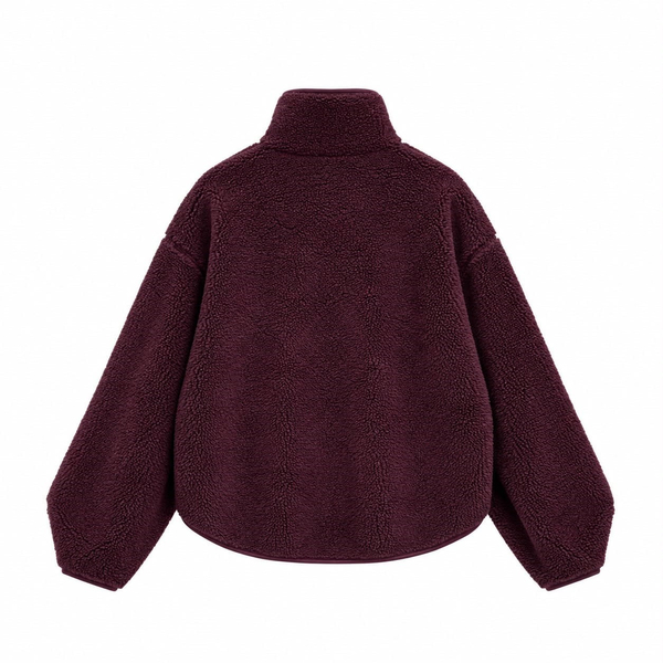 Mürdüm Gümüş Logo Polar Sweatshirt