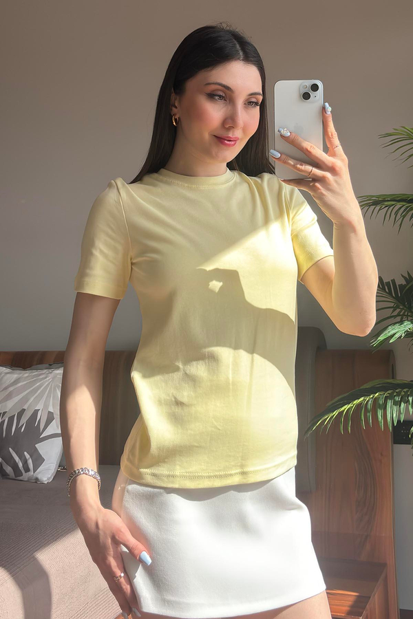 Sarı Massi Kısakollu T Shirt