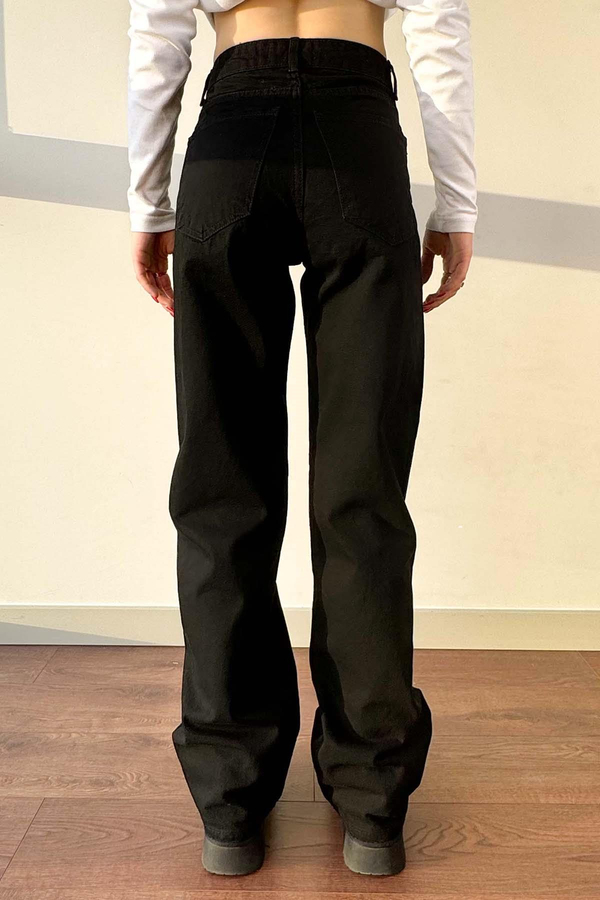Siyah Straight Kesim Jean