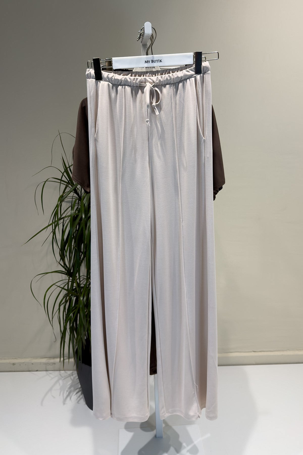 Sütlü Kahve Crop Pantolon Takım
