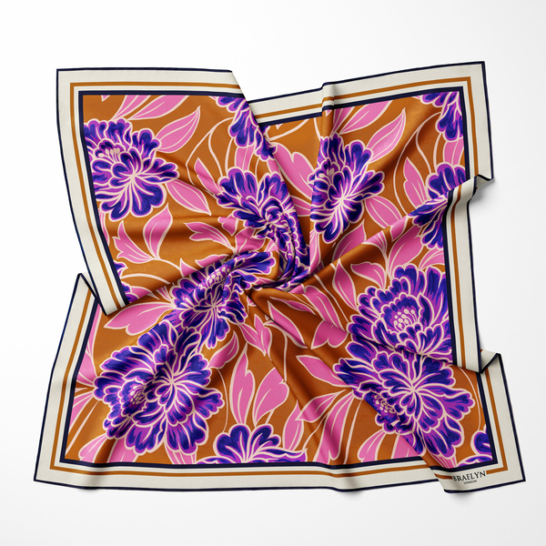FLAME BLOSSOM TWILL İPEK EŞARP