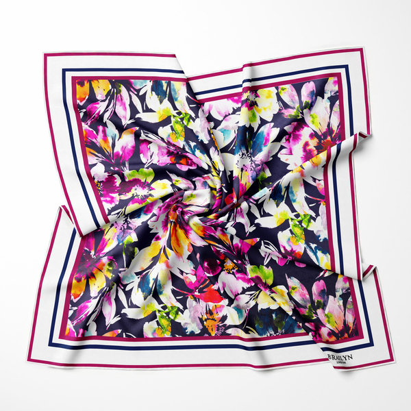 FLORAL SYMPHONY TWILL İPEK EŞARP 