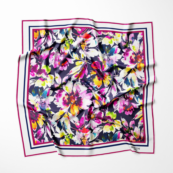 FLORAL SYMPHONY TWILL İPEK EŞARP 